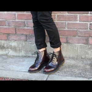 Dr. Martens Emmeline leather ankle boots + polish
